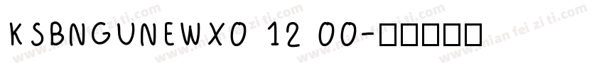 KSBNGUNEWX0 12 00字体转换
